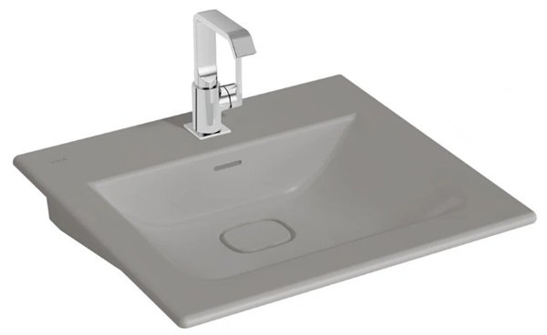 Vitra 7537B076-0001 Metropole Etajerli Lavabo 60 cm Mat Taş Gri.